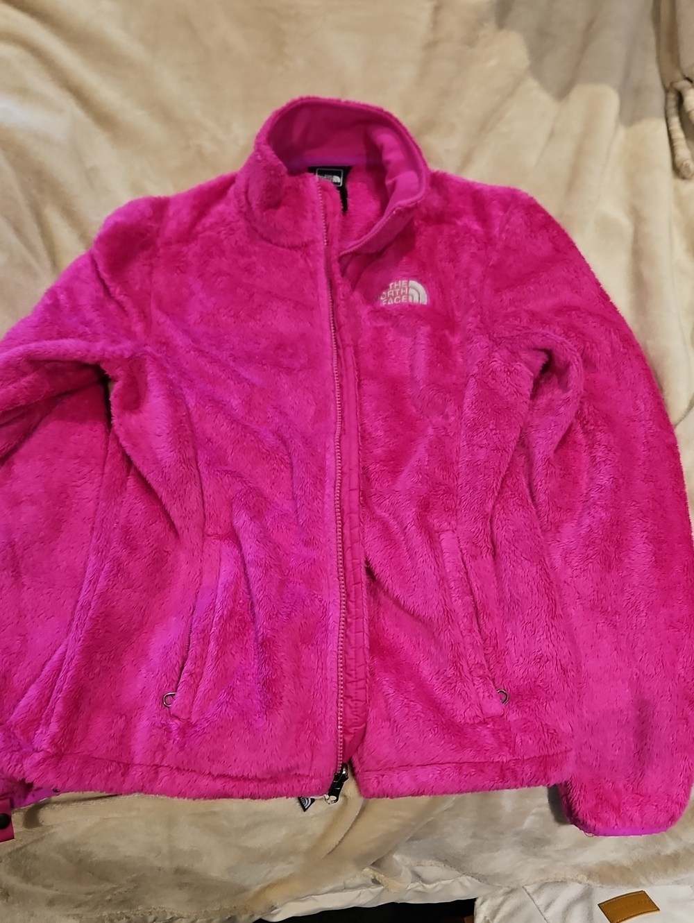 The North Face Hot Pink Fuzzy Full-Zip Jacket